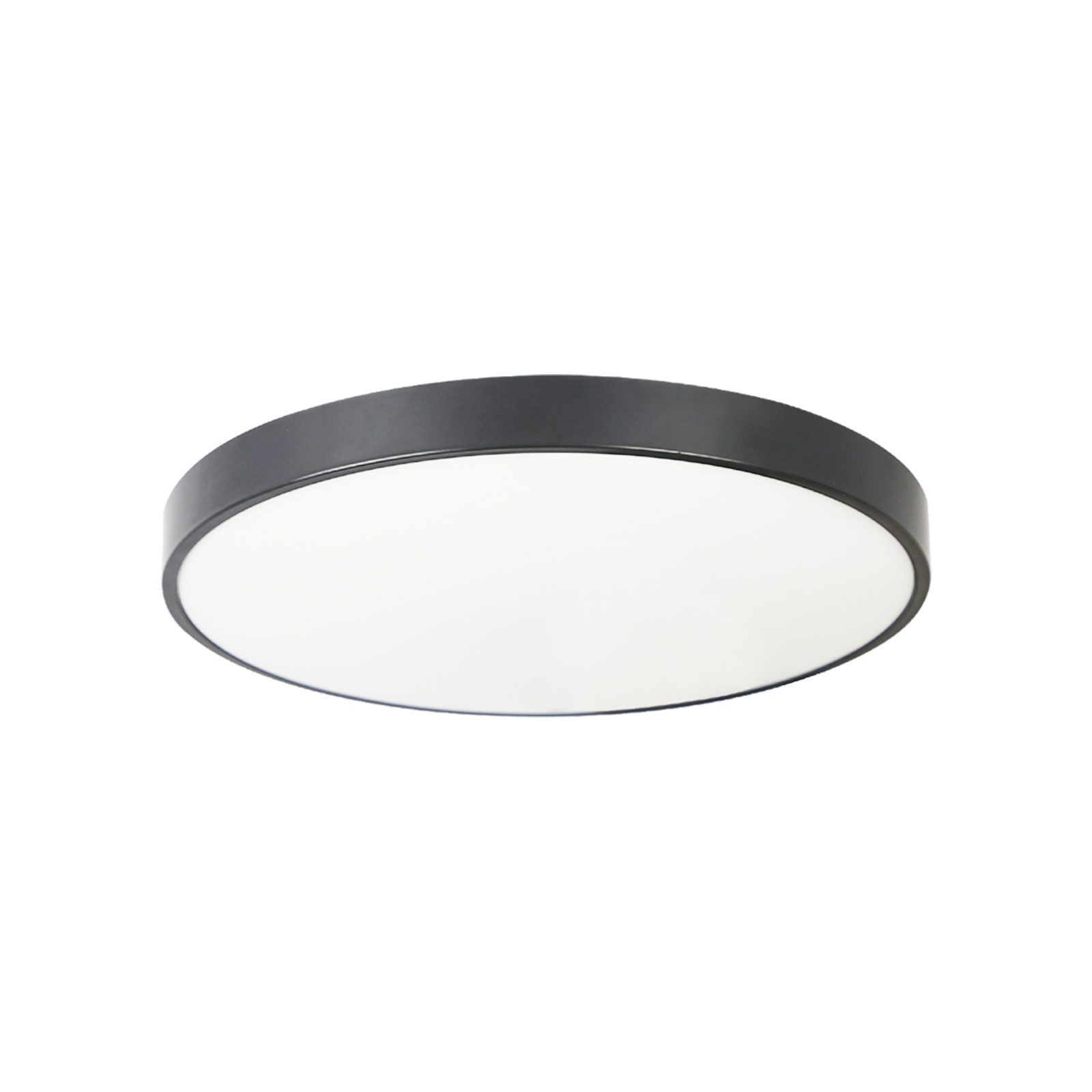 NETTLIFE LED-kattovalaisin, IP44, 4000 K, musta, 28 cm, pyöreä, 17 W, litteä, makuuhuoneen/kylpyhuoneen