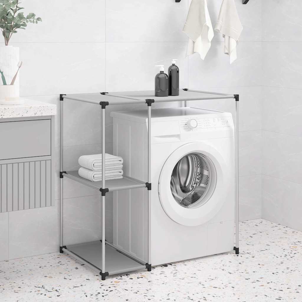 vidaXL Säilytyshylly pesukoneen ylle harmaa 87x55x90,5 cm rauta