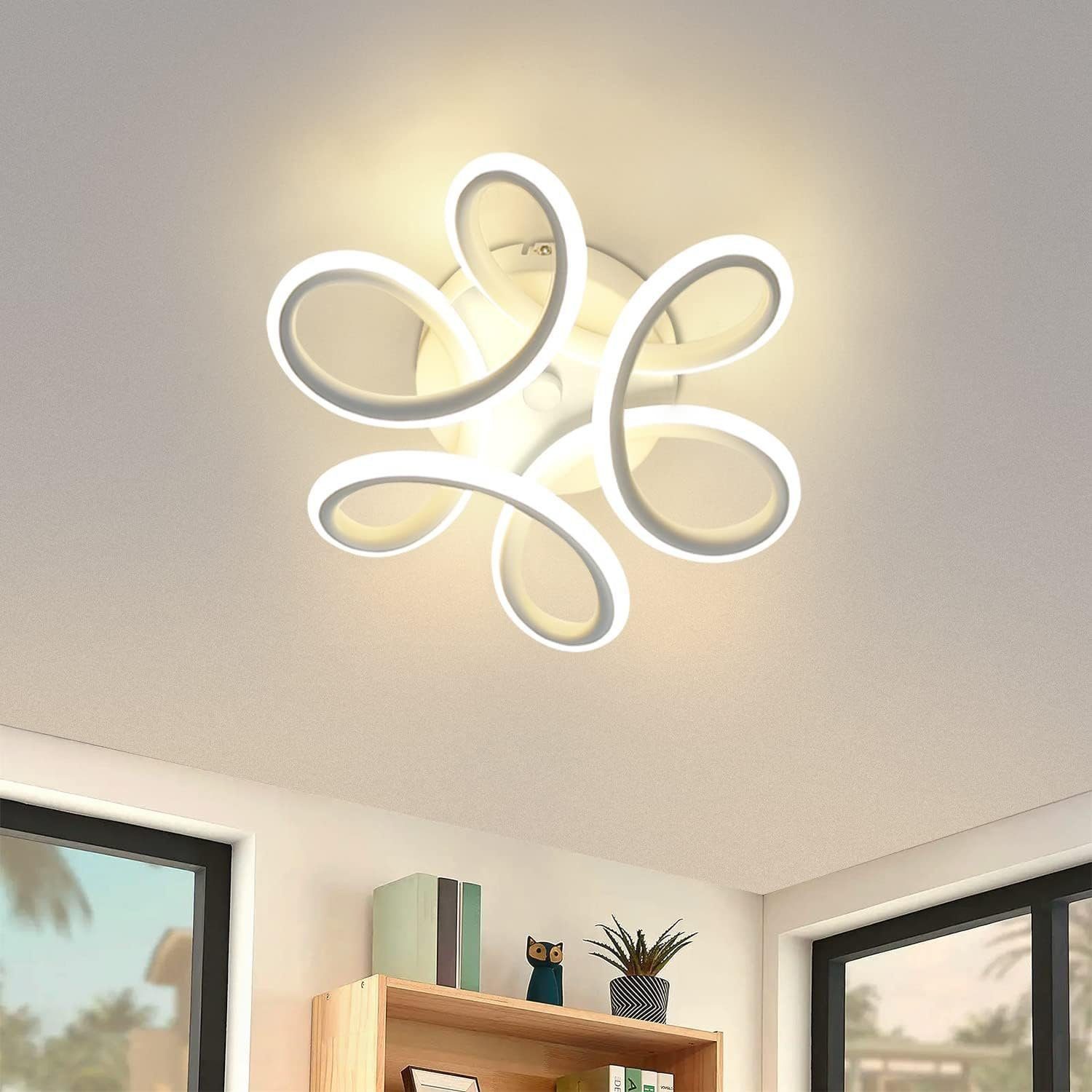 NETTLIFE LED-kattovalaisin 17W 3000K pieni moderni olohuoneeseen