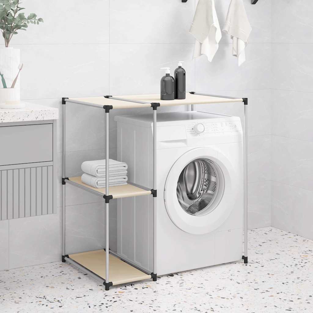 vidaXL Säilytyshylly pesukoneen ylle kerma 87x55x90,5 cm rauta